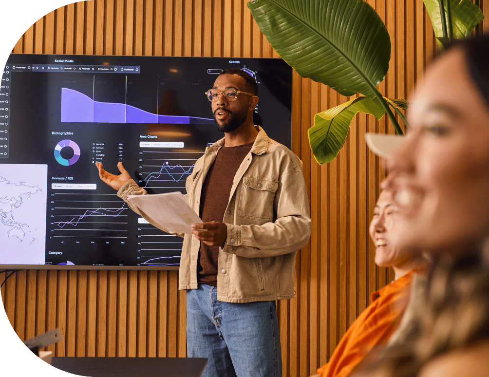 A man giving a presentation