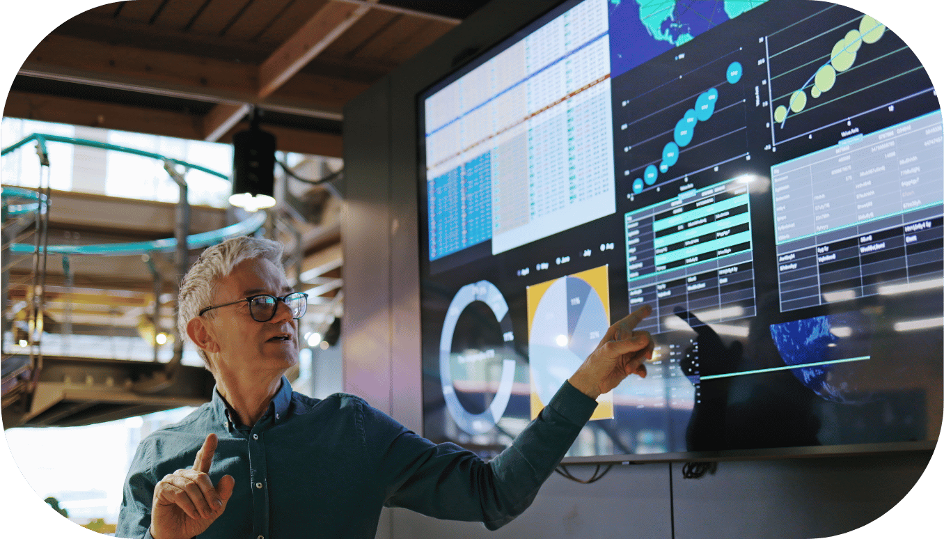 A man giving a presentation