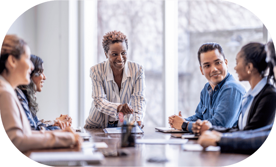 A group meeting in an office